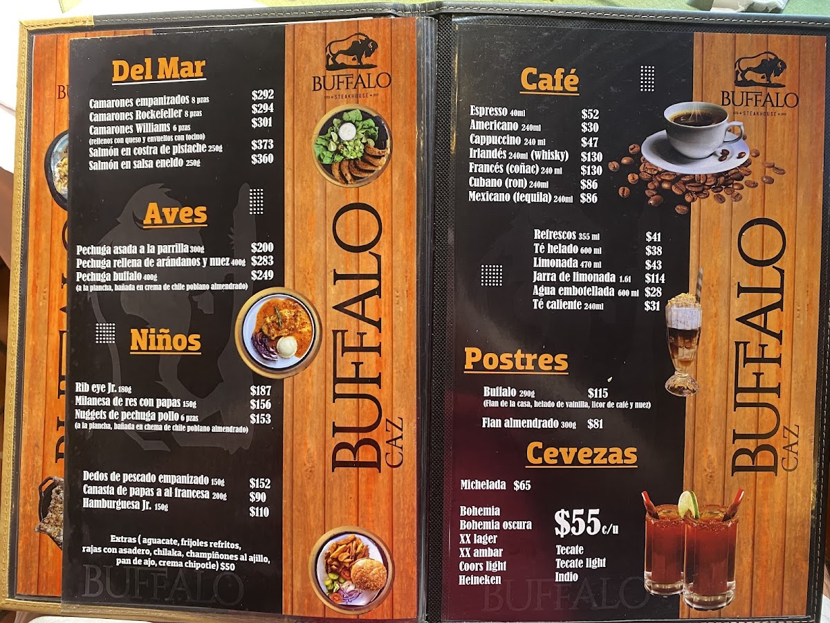 Buffalo Steakhouse Menu - Image 1