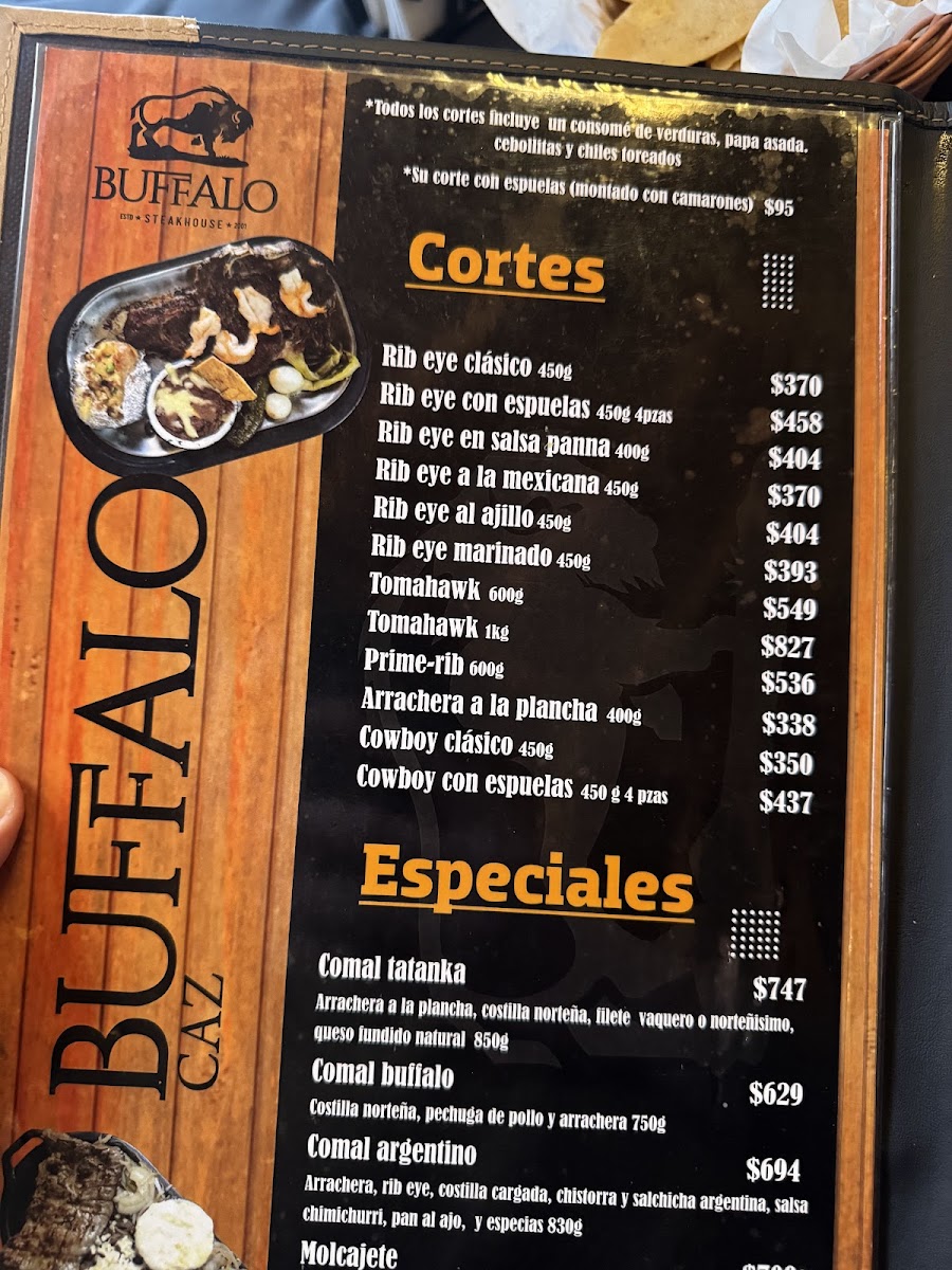 Buffalo Steakhouse Menu - Image 3